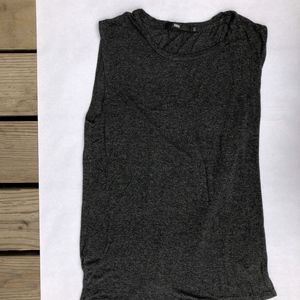 Grey Koral Sleeveless Tank with Side Slits